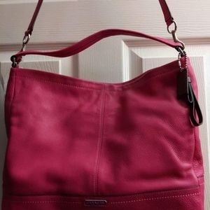 Coach Bright Magenta Leather Hobo Bag - NWT